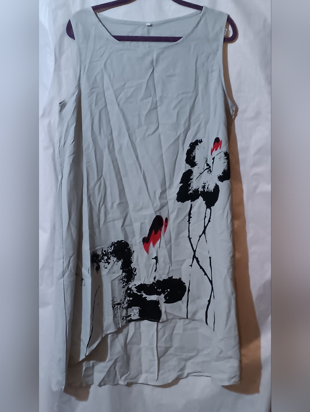 Asian Floral Print Dress